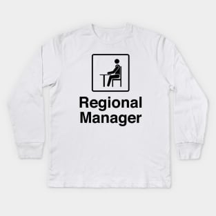 The Office - Regional Manager Black Set Kids Long Sleeve T-Shirt